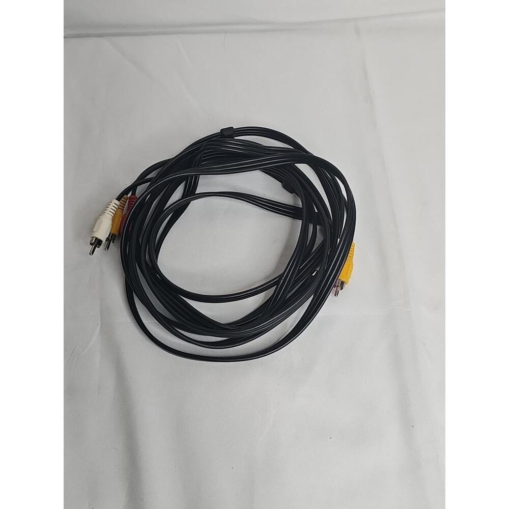AV Male To Male 3 RCA Audio Video Composite Cable Black